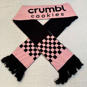 Crumbl Cookie Pink & Black Reversible Scarf